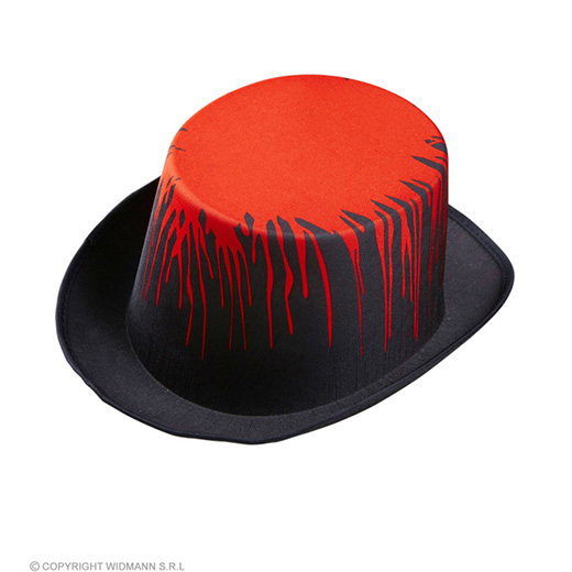 hoge hoed zwart met bloed