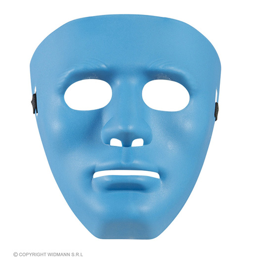masker anonym blauw