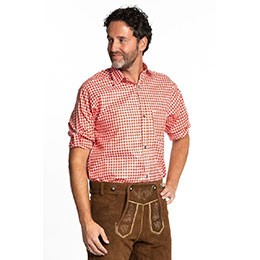 Geruite blouse rood-wit