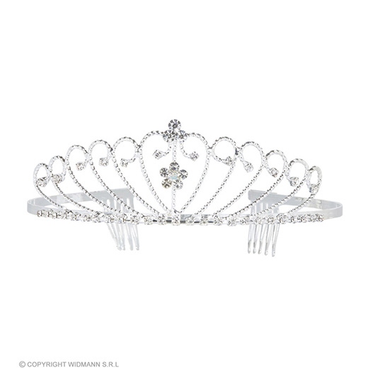 tiara zilver strass