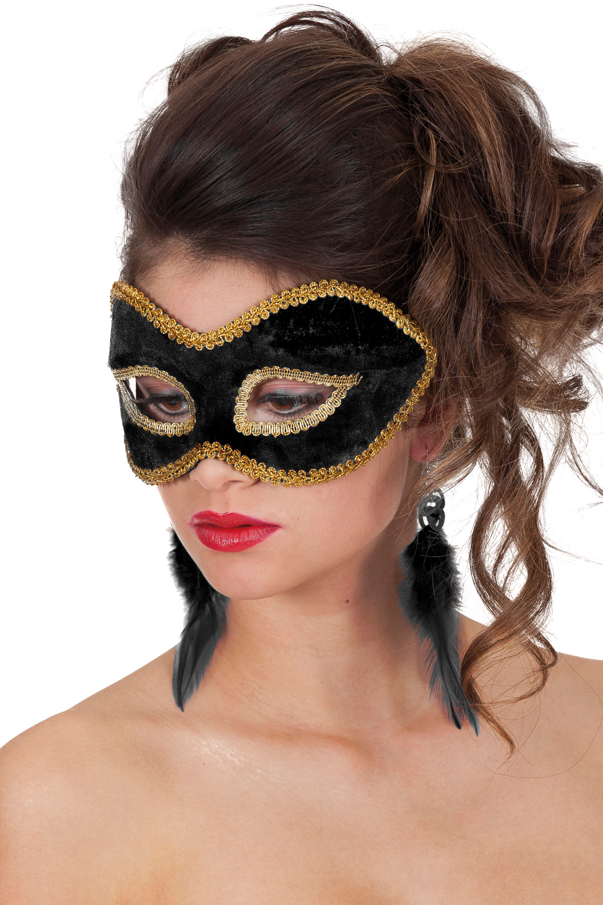 Masker fluweel uni (bril)