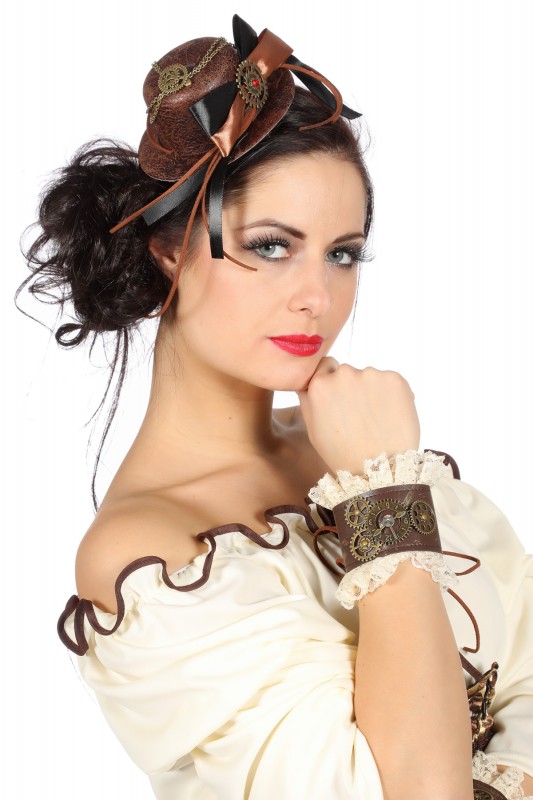 Set Steampunk (minihoed en manchetten)
