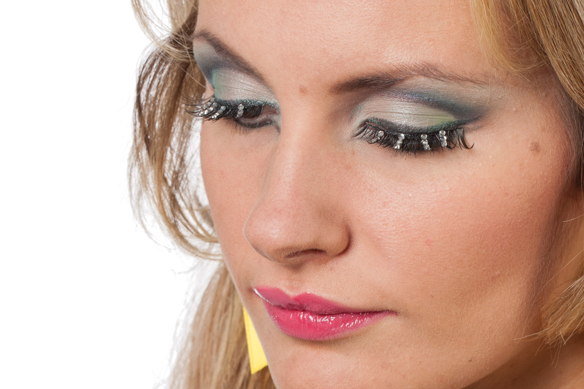 Wimpers zwart+diamant half