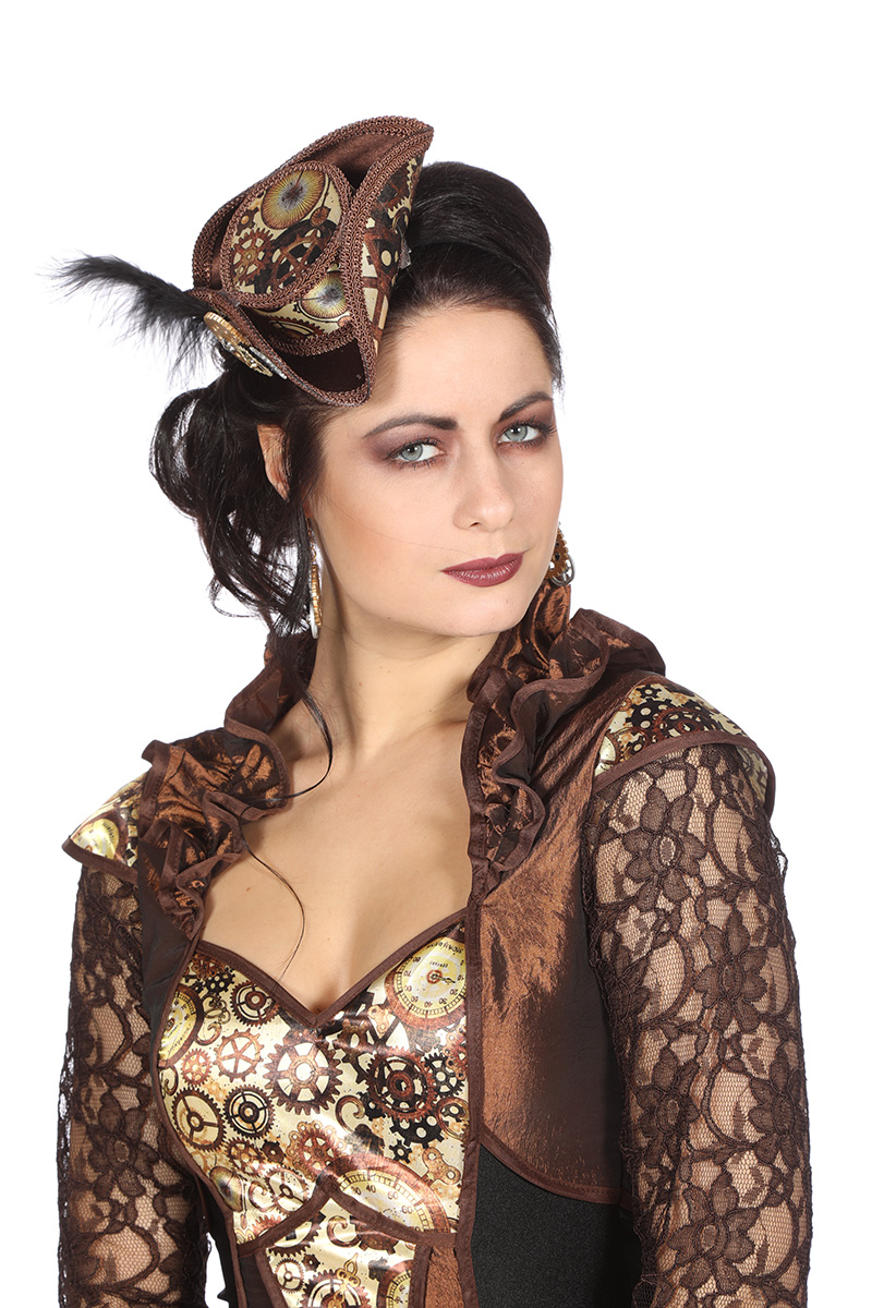 Hoed mini driesteek Steampunk