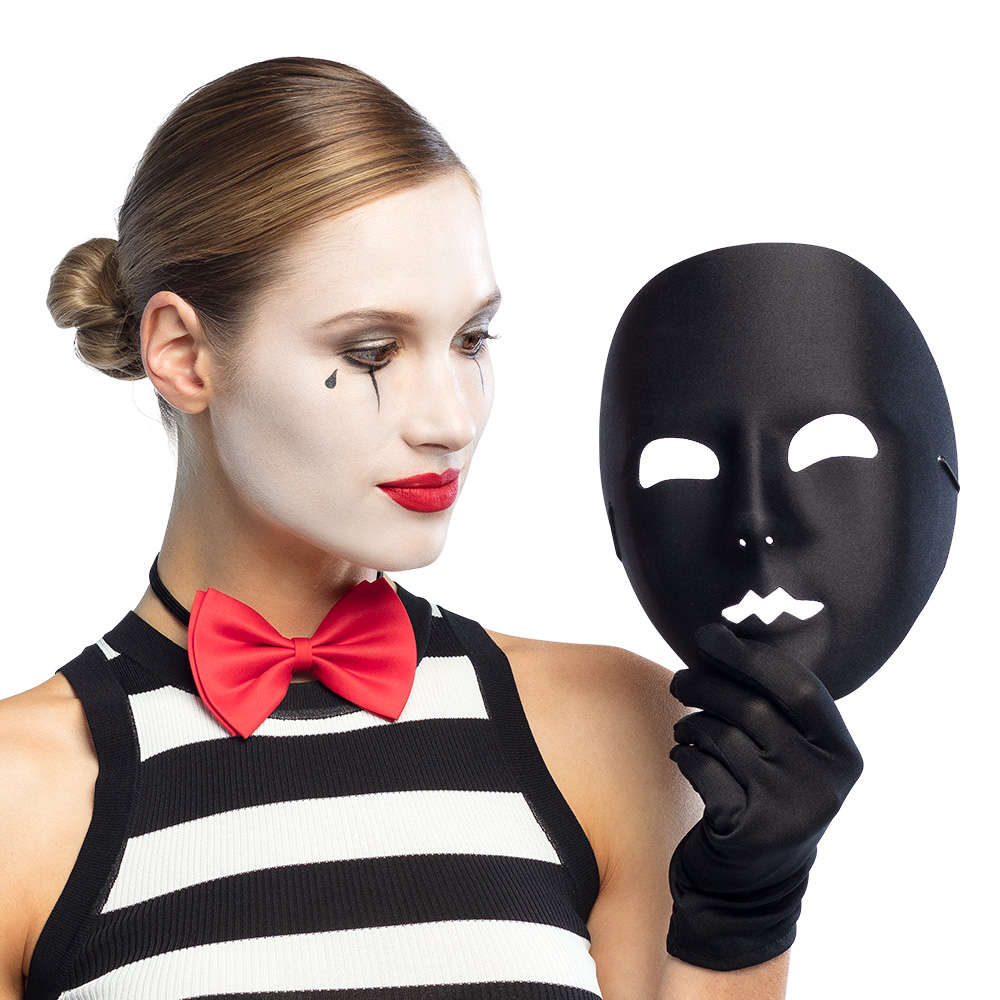 Gezichtsmasker Mime zwart
