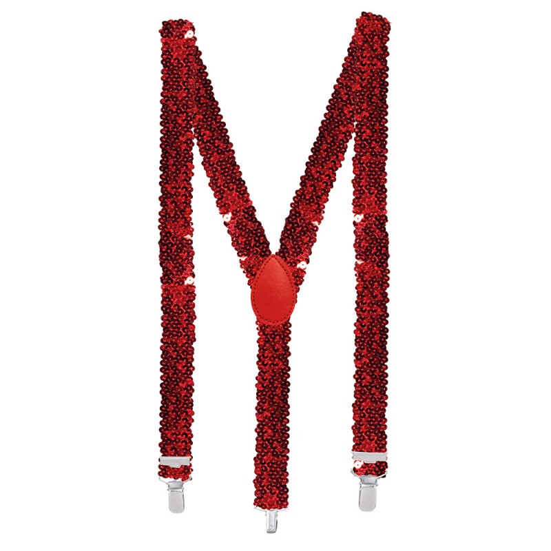 Bretels Pailletten rood