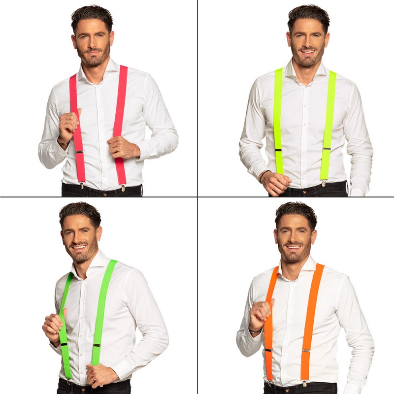 Bretels Basic 4 neonkleuren ass.