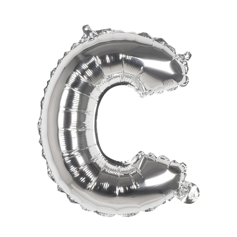 St. Folieballon 'C' zilver (36 cm)