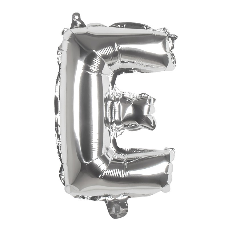 St. Folieballon 'E' zilver (36 cm)
