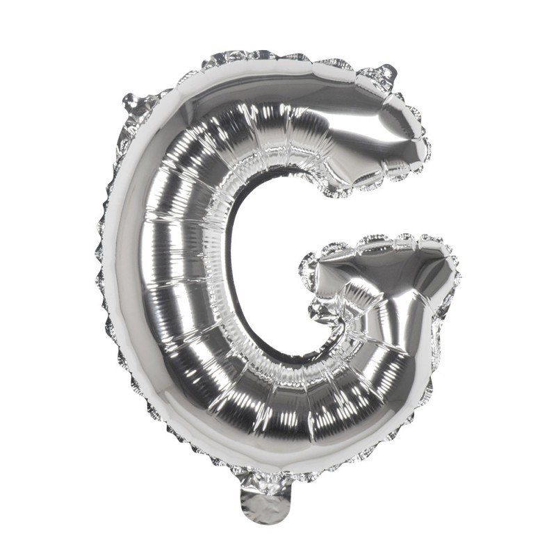 St. Folieballon 'G' zilver (36 cm)