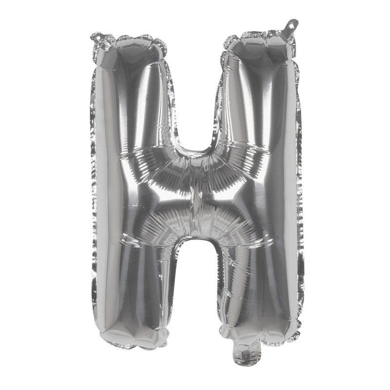 St. Folieballon 'H' zilver (36 cm)