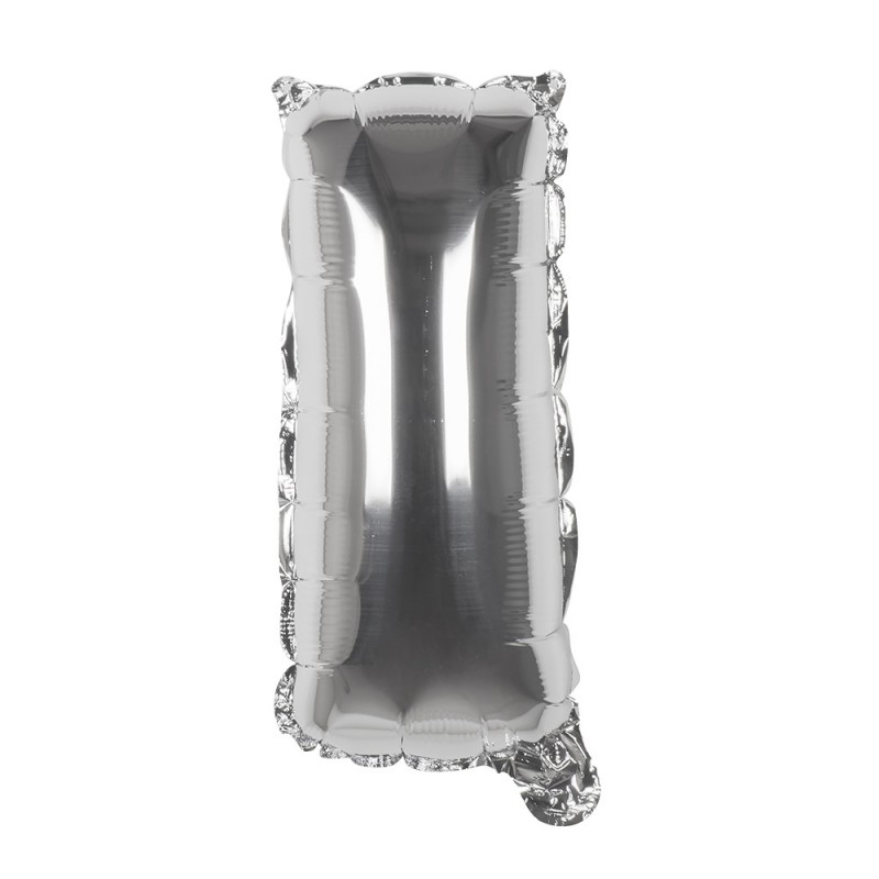 St. Folieballon 'I' zilver (36 cm)
