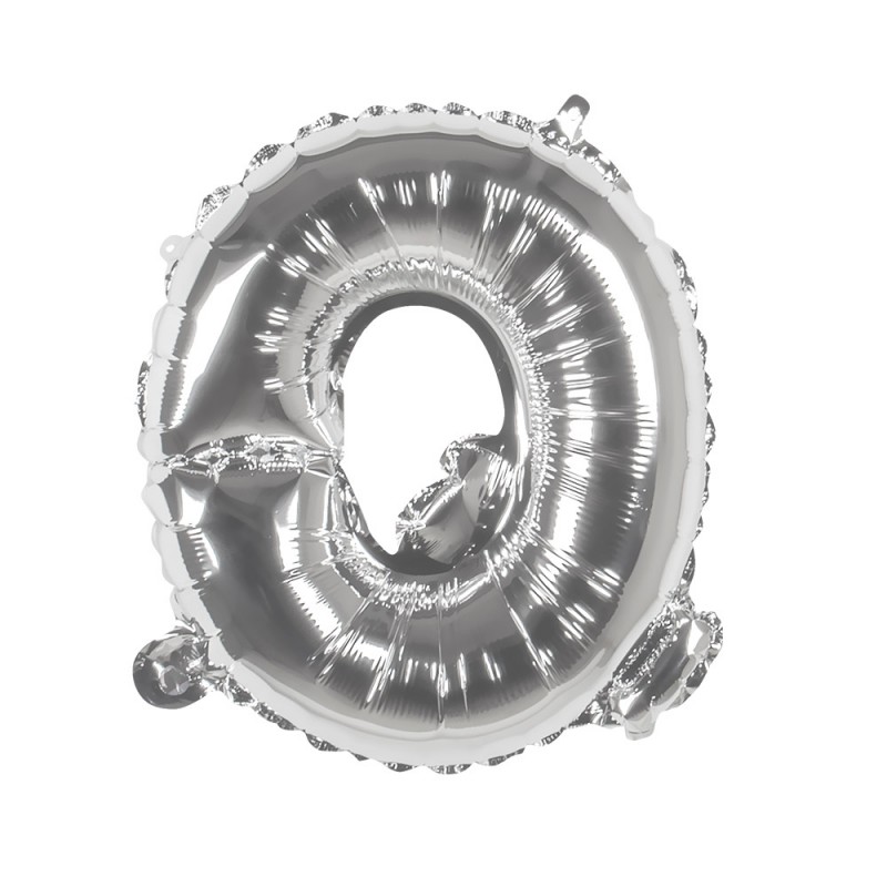 St. Folieballon 'Q' zilver (36 cm)