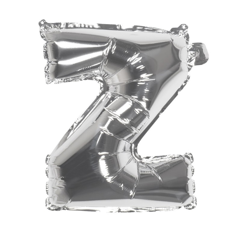 St. Folieballon 'Z' zilver (36 cm)