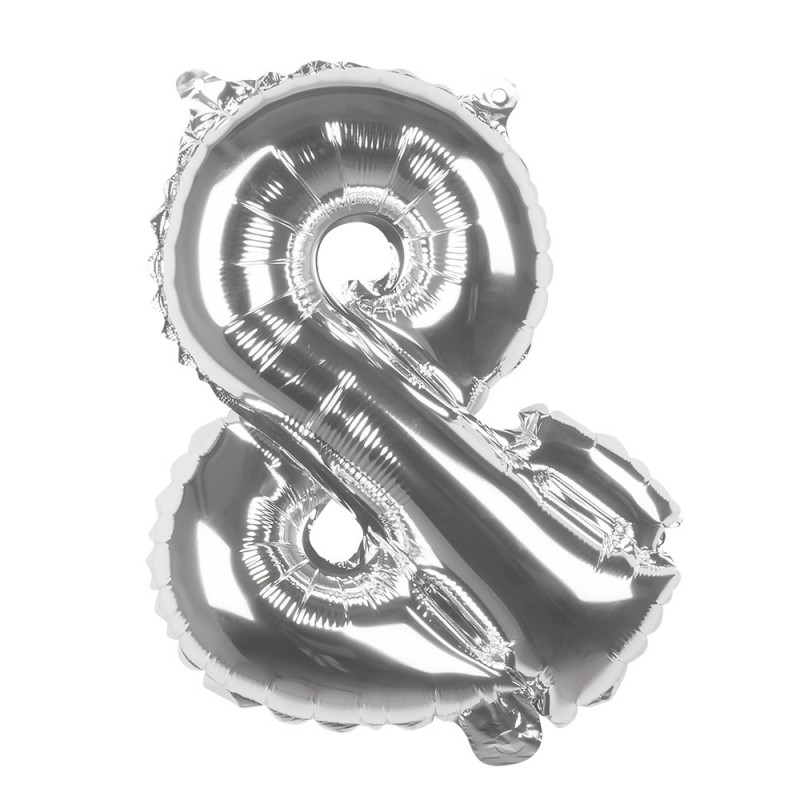 St. Folieballon '&' zilver (36 cm)
