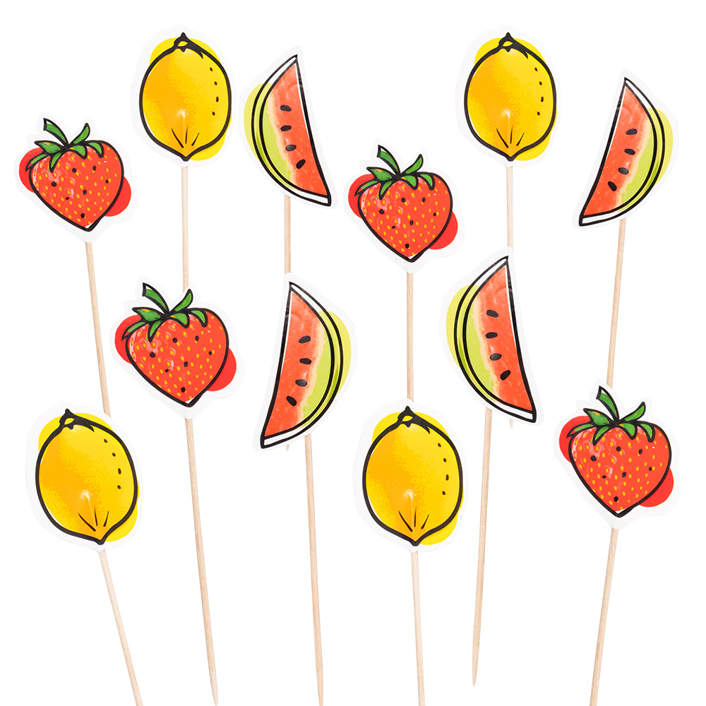 Set 12 cocktailprikkers Fruit (12 cm)