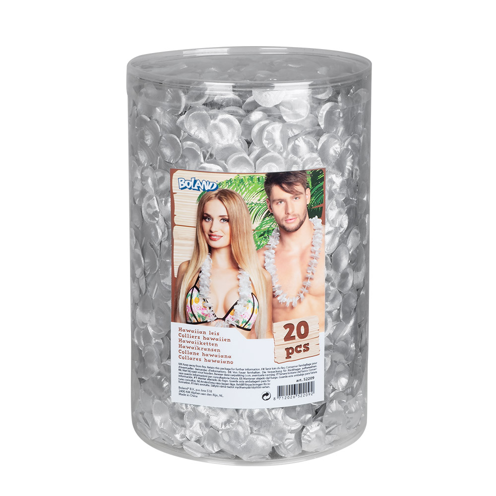 Set 20 Hawaïkransen zilver