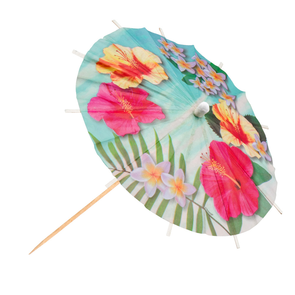 Set 6 cocktailparasols Paradise (Ø 18 cm)