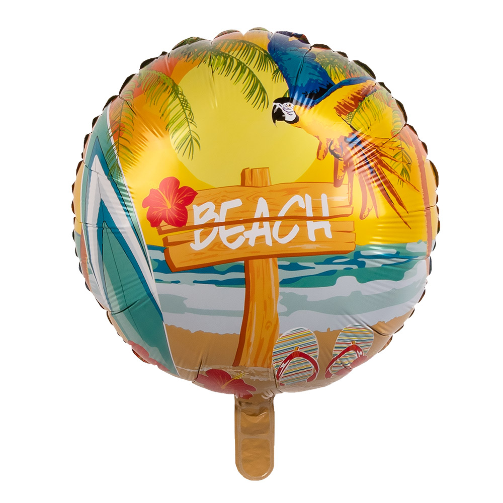 Folieballon 'Beach' dubbelzijdig (Ø 45 cm)
