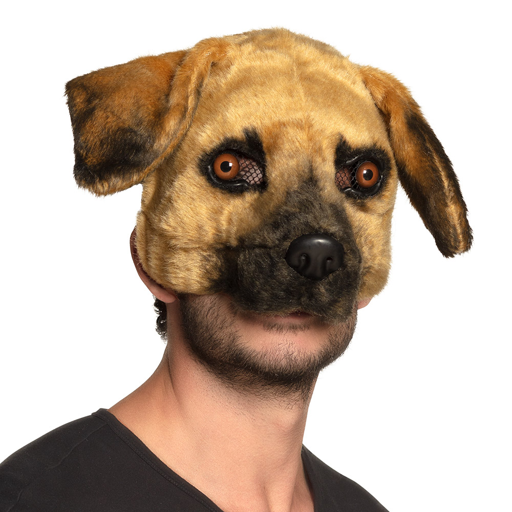 Pluchen halfmasker Hond