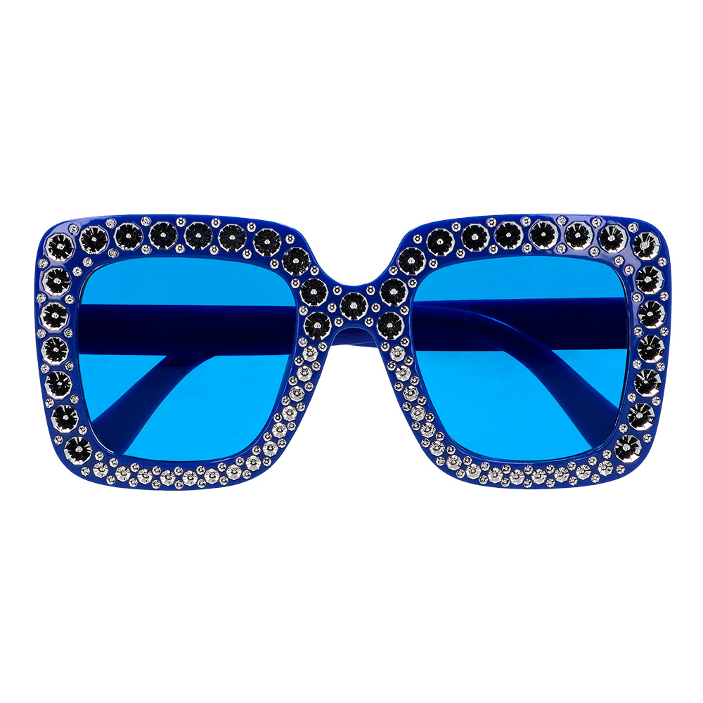 Partybril Bling bling blauw
