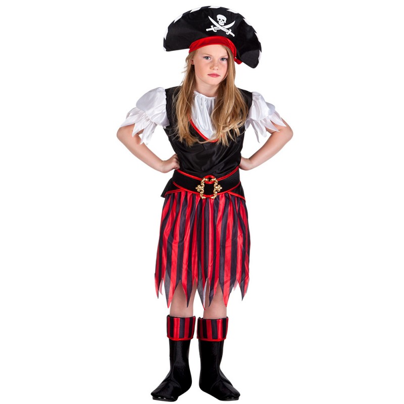 St. Kinderkostuum Piraat Annie (7-9 jaar)