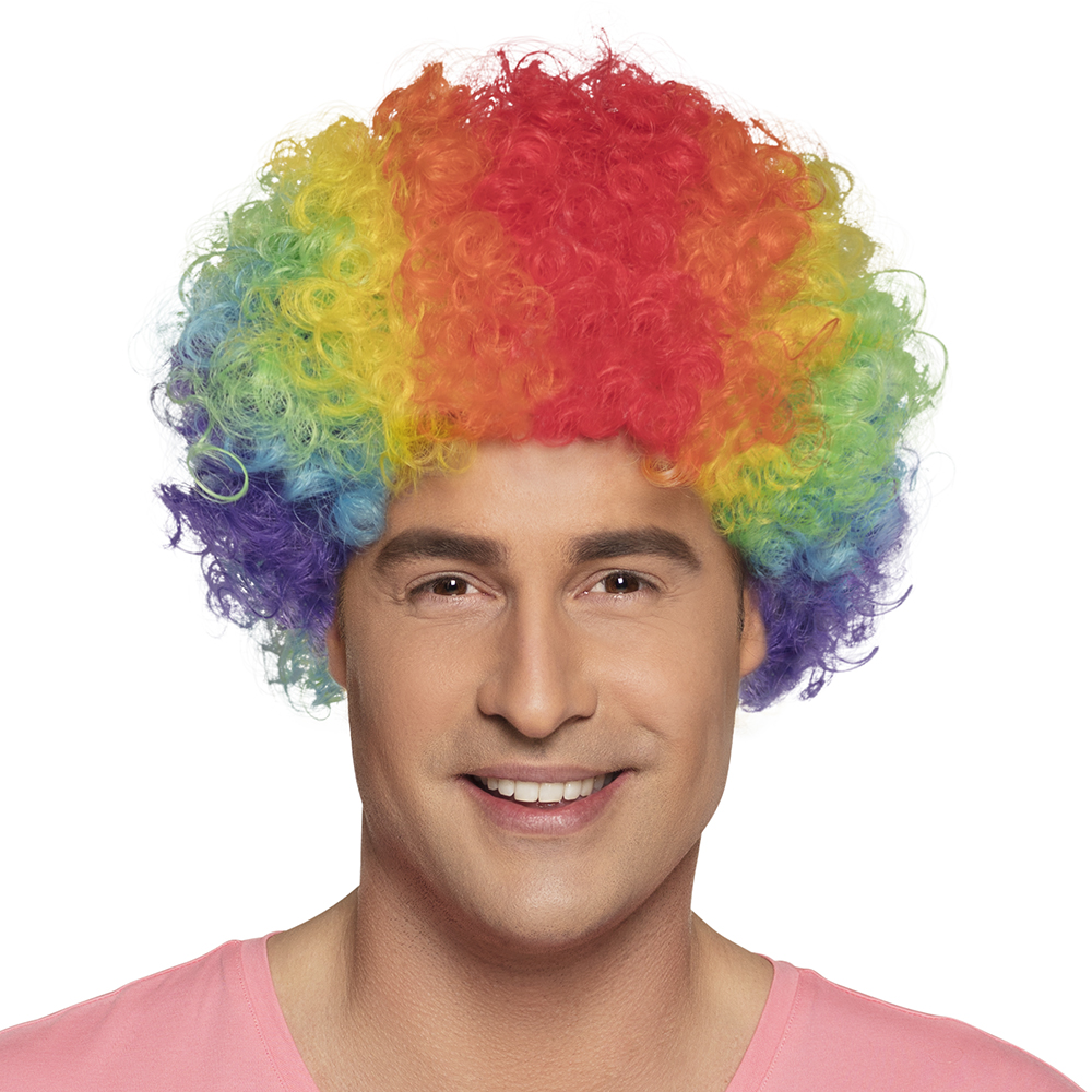 Pruik Pop veelkleurig