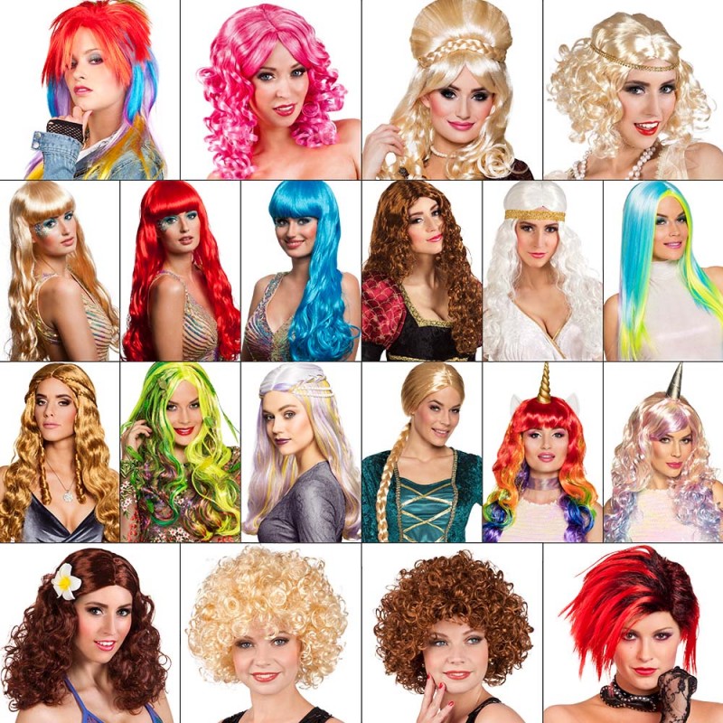 St. Pruik Assortiment vrouw 10 ass.