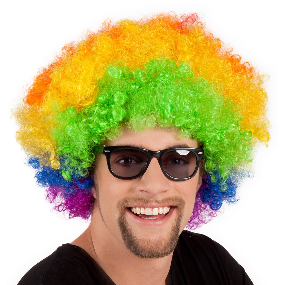 Pruik Groove veelkleurig