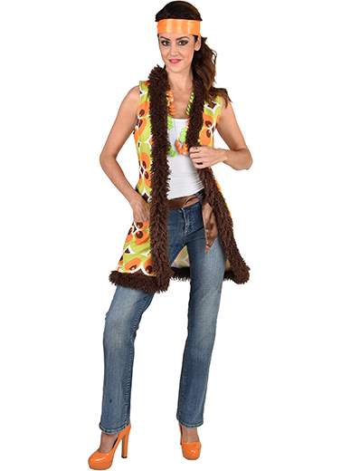 70's Vest Green Circles XS/S