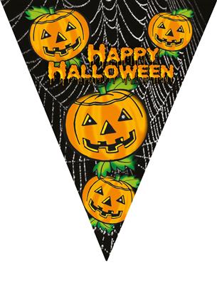 Vlaggenlijn 5 m 10 vlaggen happy halloween