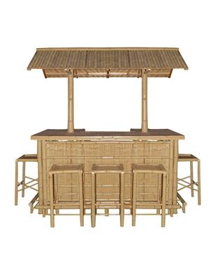 Hawaï bar met 6 stoelen