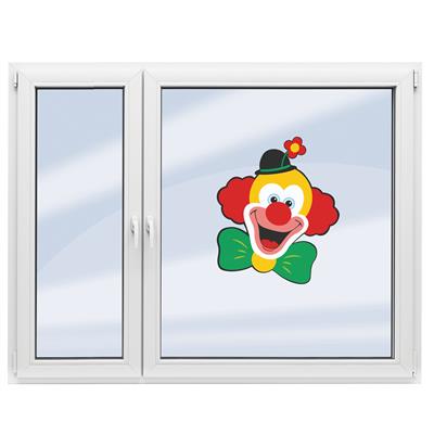 Raamsticker clown