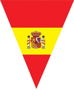 Vlaggenlijn 5m 10 vlaggen Spanje