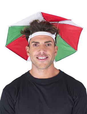 Parapluhoed rood wit groen