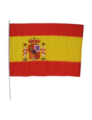 Vlag 90 x 60 cm op stok Spanje