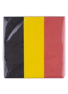 20 servetten rood geel zwart