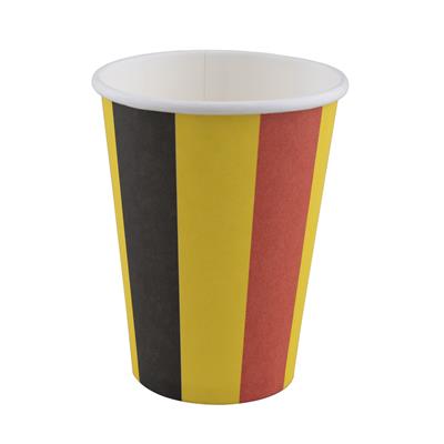 8 bekers rood geel zwart