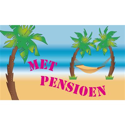 Vlag 150 x 90 cm Met pensioen