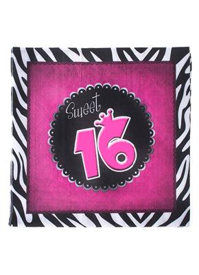 20 servetten sweet 16