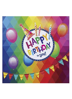 20 servetten happy birthday 33 cm