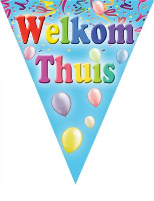 Vlaggenlijn 5 m 10 vlaggen Welkom thuis
