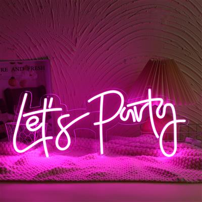 Neon licht Let's party