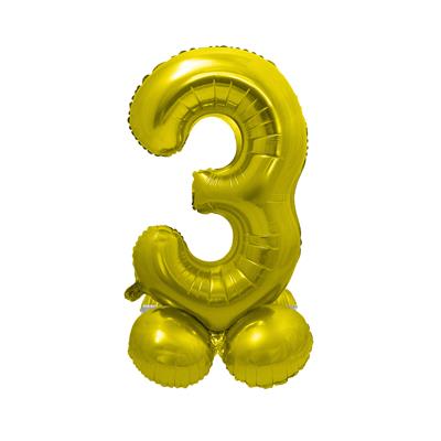 Folieballon 16" op voet 3 goud