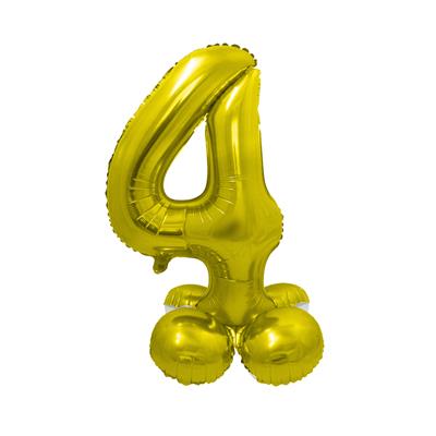 Folieballon 16" op voet 4 goud