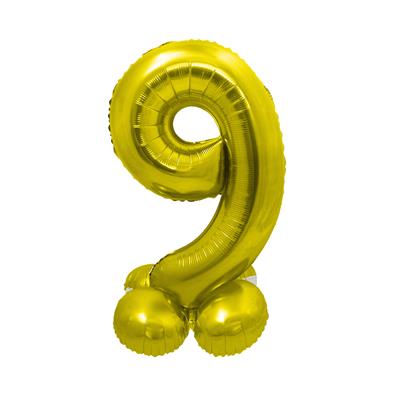 Folieballon 16" op voet 9 goud