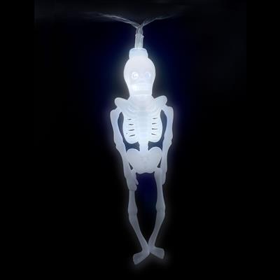 Lichtslinger met 10 LED skeletten 165 cm