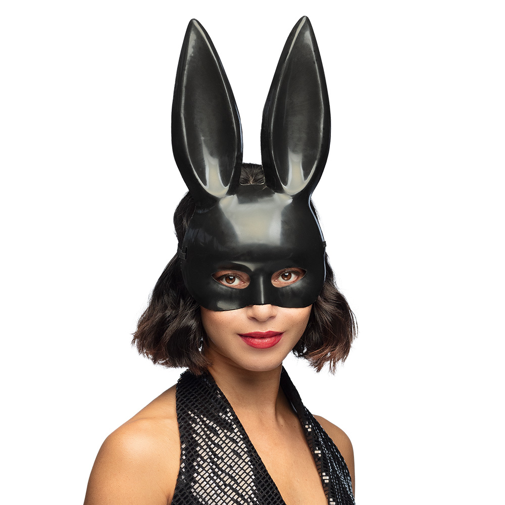 Halfmasker Bunny zwart