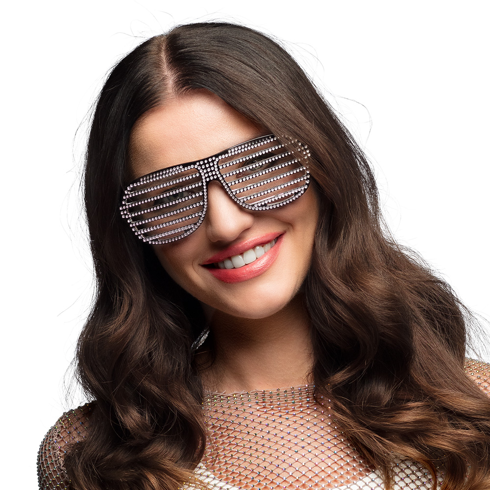 Partybril Spectacular zwart