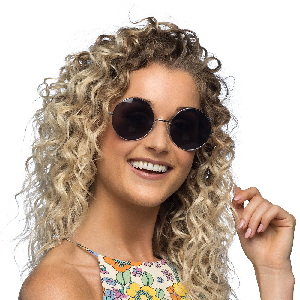 Partybril Hippie XL grijs